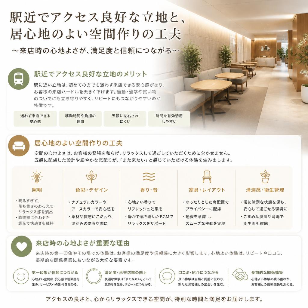 4. リラックスできる施術環境
